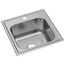 Dayton Stainless Steel 20" x 20" x 10-1/8" 1-Hole Single Bowl Drop-in Laundry Sink