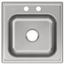 Dayton Stainless Steel 20" x 20" x 10-1/8" 2-Hole Single Bowl Drop-in Laundry Sink