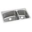 Dayton Stainless Steel 33" x 22" x 8" 2RHole 60/40 Double Bowl Dual Mount Sink