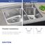 Dayton Stainless Steel 33" x 22" x 8" 2R-Hole Equal Double Bowl Dual Mount Sink