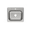 Dayton Stainless Steel 25" x 22" x 8-1/16" 1-Hole Single Bowl Drop-in Sink