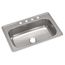 Dayton Stainless Steel 33" x 22" x 8-1/16" 4-Hole Single Bowl Drop-in Sink