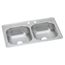 Dayton Stainless Steel 33" x 19" x 8" MR2-Hole Equal Double Bowl Drop-in Sink