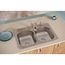 Dayton Stainless Steel 33" x 22" x 8-1/16" 1-Hole Equal Double Bowl Drop-in Sink