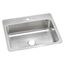 Dayton Stainless Steel 27" x 22" x 8" 1-Hole Single Bowl Dual Mount Sink