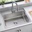 Dayton Stainless Steel 27" x 22" x 8" 1-Hole Single Bowl Dual Mount Sink