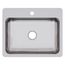 Dayton Stainless Steel 27" x 22" x 8" 1-Hole Single Bowl Dual Mount Sink