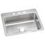 Dayton Stainless Steel 27" x 22" x 8" 3-Hole Single Bowl Dual Mount Sink
