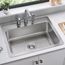 Dayton Stainless Steel 27" x 22" x 8" 3-Hole Single Bowl Dual Mount Sink