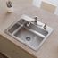 Dayton Stainless Steel 27" x 22" x 8" 4-Hole Single Bowl Dual Mount Sink