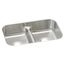 Lustertone Classic Stainless Steel 32-3/8" x 18-1/8" x 9" Equal Double Bowl Undermount Sink w/ Aqua Divide