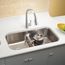 Lustertone Classic Stainless Steel 32-3/8" x 18-1/8" x 9" Equal Double Bowl Undermount Sink w/ Aqua Divide