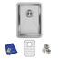 Crosstown 18 Gauge Stainless Steel 13-1/2" x 18-1/2" x 9" Single Bowl Undermount Bar Sink Kit