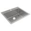 Crosstown 18 Gauge Stainless Steel 25" x 22" x 9" 1-Hole Single Bowl Dual Mount Sink Kit