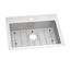 Crosstown 18 Gauge Stainless Steel 25" x 22" x 6" 1-Hole Single Bowl Dual Mount ADA Sink Kit
