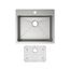 Crosstown 18 Gauge Stainless Steel 25" x 22" x 6" 1-Hole Single Bowl Dual Mount ADA Sink Kit