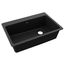 Quartz Classic 33" x 22" x 9-1/2" Single Bowl Drop-in Sink (Black)