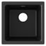 Quartz Classic 15-3/4" x 15-3/4" x 7-11/16" Single Bowl Dual Mount Bar Sink (Black)