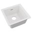 Quartz Classic 15-3/4" x 15-3/4" x 7-11/16" Single Bowl Dual Mount Bar Sink (White)