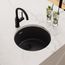 Quartz Classic 18-1/8" x 18-1/8" x 7-1/2" Single Bowl Dual Mount Bar Sink (Black)