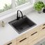 Quartz Classic 25" x 22" x 9-1/2" Single Bowl Drop-in Sink (Dusk Gray)