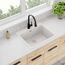 Quartz Classic 25" x 22" x 9-1/2" Single Bowl Drop-in Sink (White)
