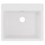 Quartz Classic 25" x 22" x 9-1/2" Single Bowl Drop-in Sink (White)