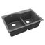 Quartz Classic 33" x 22" x 10" Offset 60/40 Double Bowl Drop-in Sink w/ Aqua Divide (Dusk Gray)