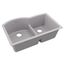 Quartz Classic 33" x 22" x 10" Offset 60/40 Double Bowl Undermount Sink w/ Aqua Divide (Greystone)
