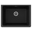 Quartz Classic 25" x 18-1/2" x 11-13/16" Undermount Laundry Sink w/ Perfect Drain (Black)