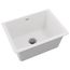 Quartz Classic 25" x 18-1/2" x 11-13/16" Undermount Laundry Sink w/ Perfect Drain (White)