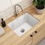 Quartz Classic 25" x 18-1/2" x 11-13/16" Undermount Laundry Sink w/ Perfect Drain (White)