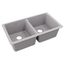 Quartz Classic 33" x 18-1/2" x 9-1/2" Equal Double Bowl Undermount Sink (Greystone)