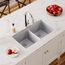 Quartz Classic 33" x 18-1/2" x 9-1/2" Equal Double Bowl Undermount Sink (Greystone)