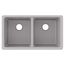 Quartz Classic 33" x 18-1/2" x 9-1/2" Equal Double Bowl Undermount Sink (Greystone)