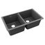 Quartz Classic 33" x 18-1/2" x 9-1/2" Equal Double Bowl Undermount Sink (Dusk Gray)