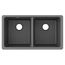 Quartz Classic 33" x 18-1/2" x 9-1/2" Equal Double Bowl Undermount Sink (Dusk Gray)