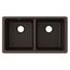 Quartz Classic 33" x 18-1/2" x 9-1/2" Equal Double Bowl Undermount Sink Mocha