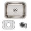 Lustertone Classic Stainless Steel 14-1/2" x 11-3/4" x 7" Single Bowl Undermount Bar Sink Kit