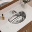 Asana Stainless Steel 19-1/2" x 13-5/16" x 6-1/4" Single Bowl Undermount Bathroom Sink