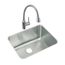 Lustertone Classic Stainless Steel 23-1/2" x 18-1/4" x 12" Single Bowl Undermount Sink