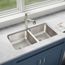 Lustertone Classic Stainless Steel, 31-3/4" x 16-1/2" x 7-1/2" Equal Double Bowl Undermount Sink