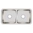 Lustertone Classic Stainless Steel, 31-3/4" x 16-1/2" x 7-1/2" Equal Double Bowl Undermount Sink