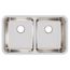 Lustertone Classic Stainless Steel, 30-3/4" x 18-1/2" x 7-7/8" Equal Double Bowl Undermount Sink