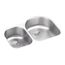 Lustertone Classic Stainless Steel 31-1/4" x 20" x 7-1/2" Offset 40/60 Double Undermount Sink w/Perfect Drain