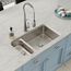Lustertone Classic Stainless Steel, 32-1/4" x 18-1/4" x 7-3/4" 30/70 Double Bowl Undermount Sink Kit