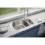 Lustertone Classic Stainless Steel 31-1/2" x 21-1/8" x 10" Offset 70/30 Double Bowl Undermount Sink