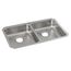 Lustertone Classic Stainless Steel, 30-3/4" x 18-1/2" x 5-3/8" Equal Double Bowl Undermount ADA Sink