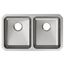 Lustertone Classic Stainless Steel, 30-3/4" x 18-1/2" x 5-3/8" Equal Double Bowl Undermount ADA Sink