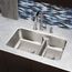 Lustertone Classic Stainless Steel 32-1/16" x 18-1/2" x 9" 40/60 Double Bowl Undermount Sink w/ Aqua Divide
